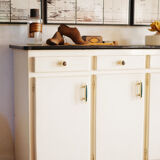 Old white buffet bakelite handles, 50s