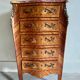 Chiffonnier Louis XV en bois et marbre