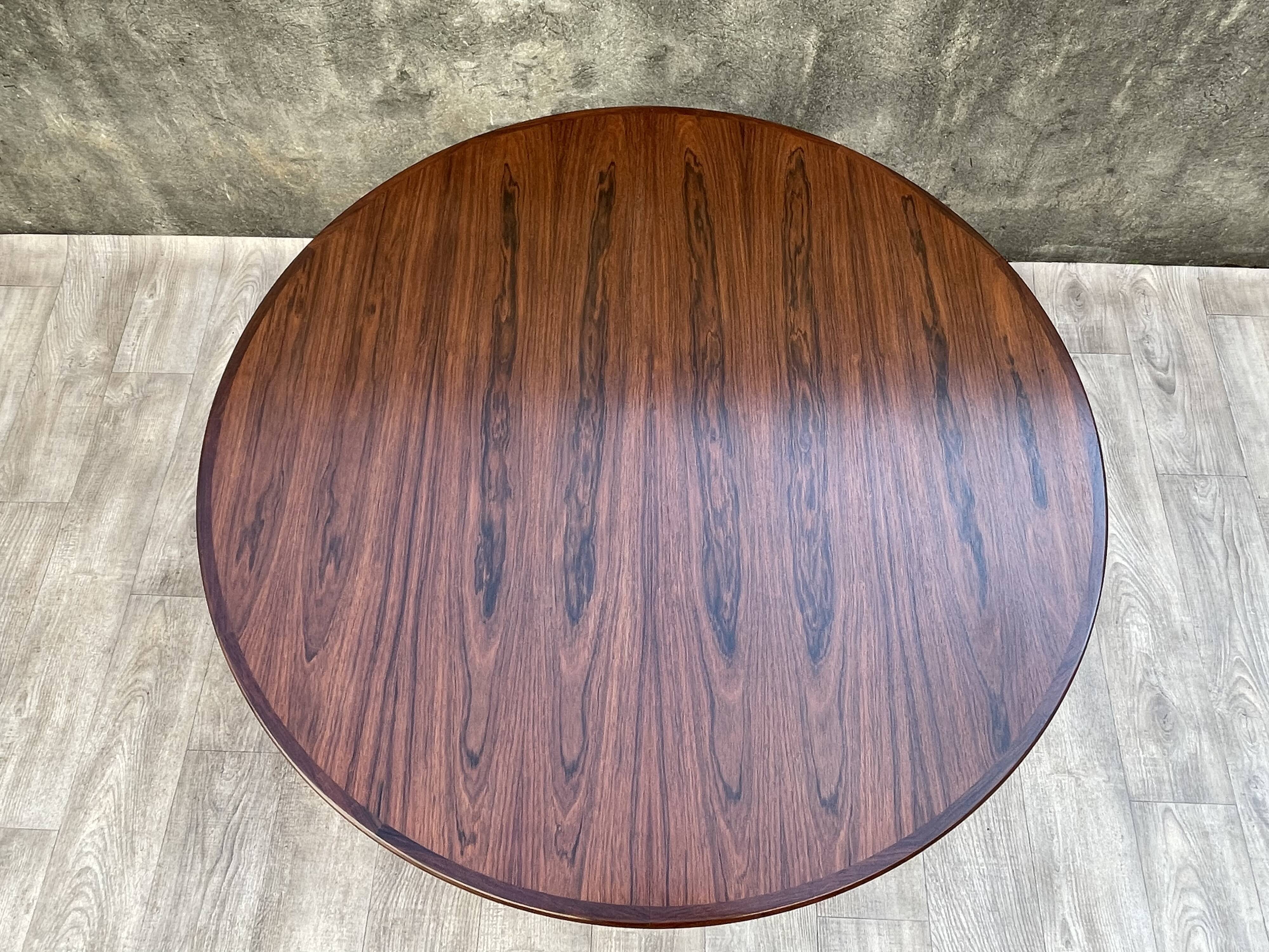Table scandinave extensible en palissandre, 1960s