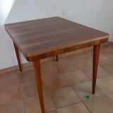 Extension table in Walnut Cesky Nabytek, Vintage Czech 1950 s