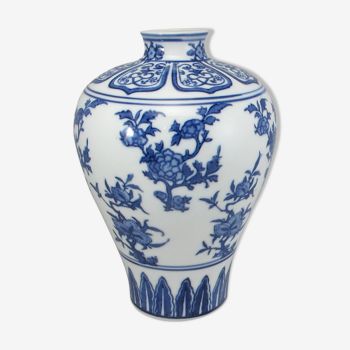 Vase bleu blanc chinois chine