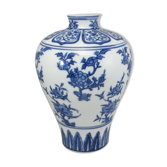 Vase bleu blanc chinois chine