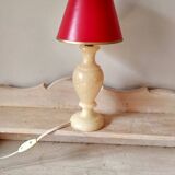 Beige marbled stone lamp base