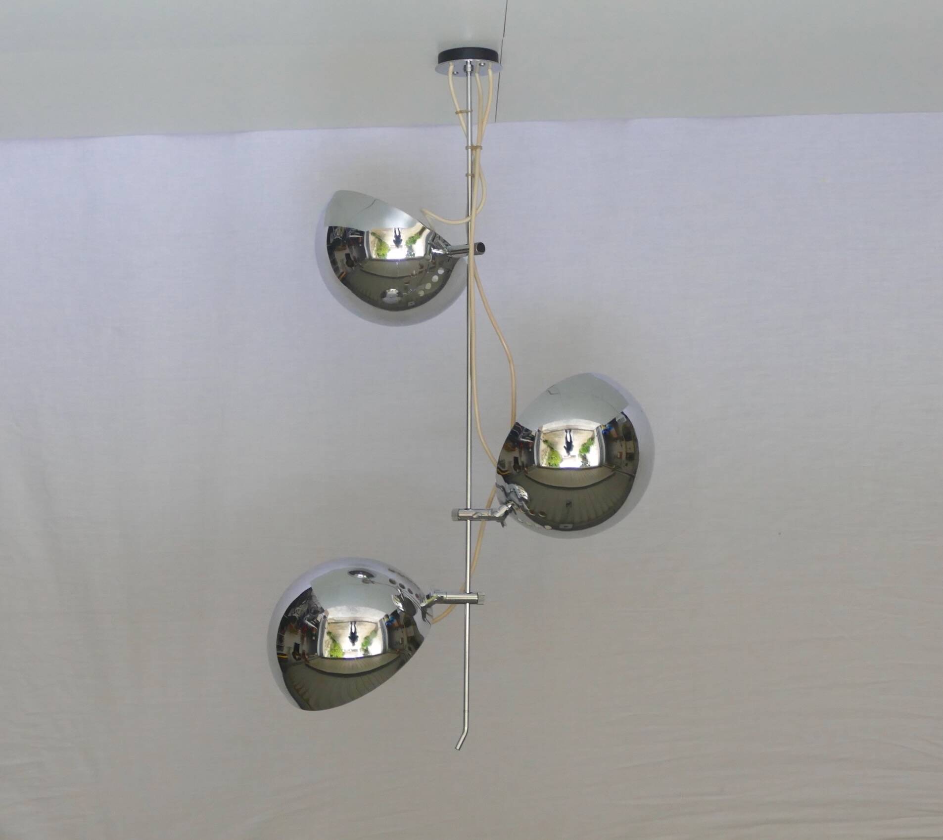 Rare A25 Alain Richard pendant light, Disderot edition, 1960