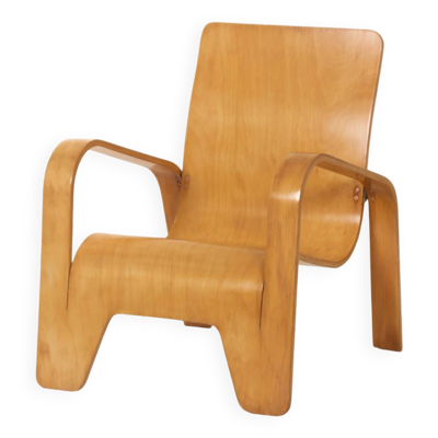 Fauteuil lawo 1 de han pieck pour lawo ommen en 1946 (n° 829)   bouleau, découverte rare