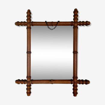Miroir en bambou 40x47cm