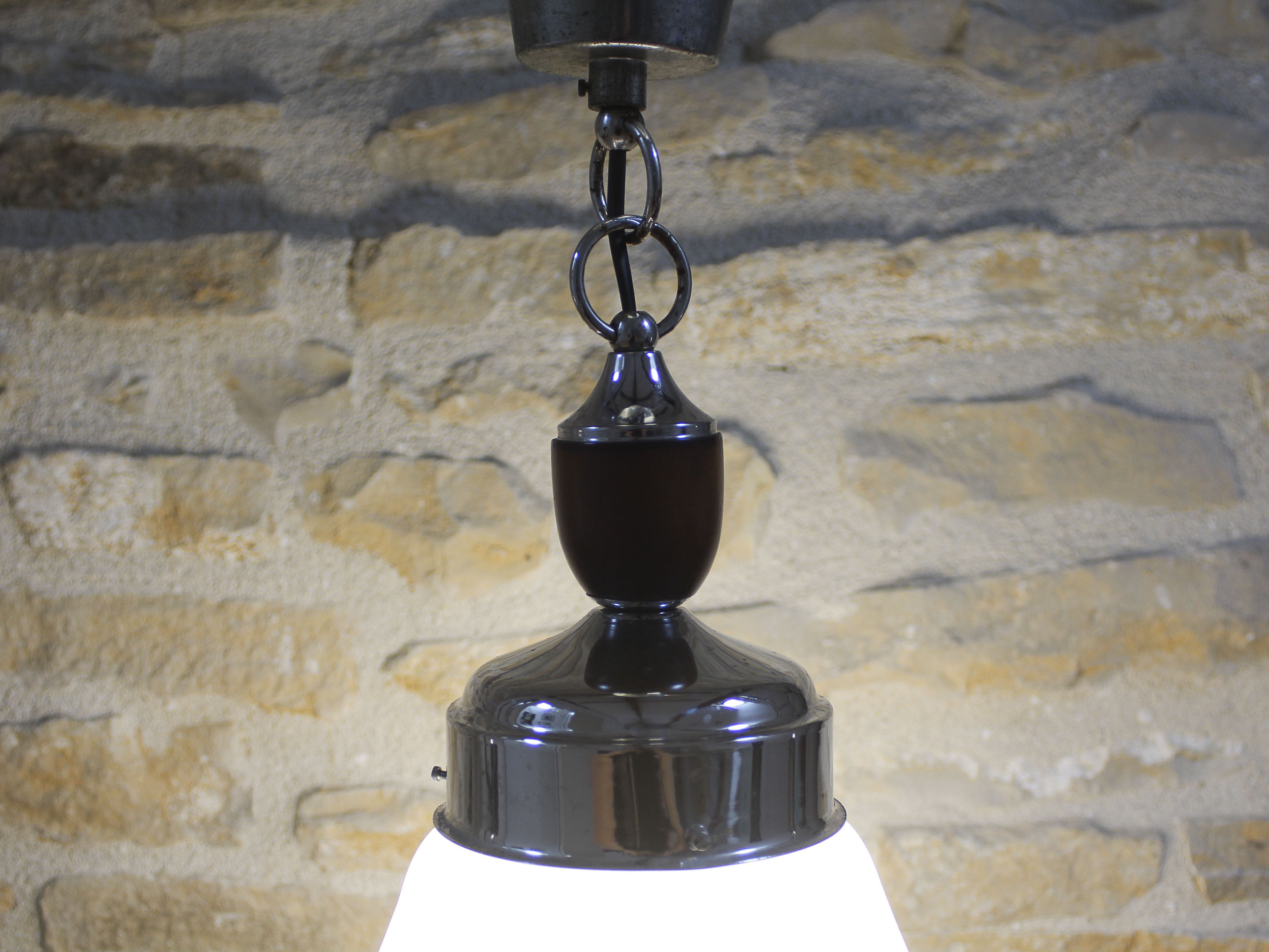 Mazzega glass pendant lamp 70s