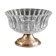 Small vintage footed bowl – worked glass & silver-plated metal