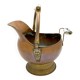 Pot en cuivre avec poignées en porcelaine.