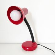 Lampe vintage rouge, 30,5 cm de haut