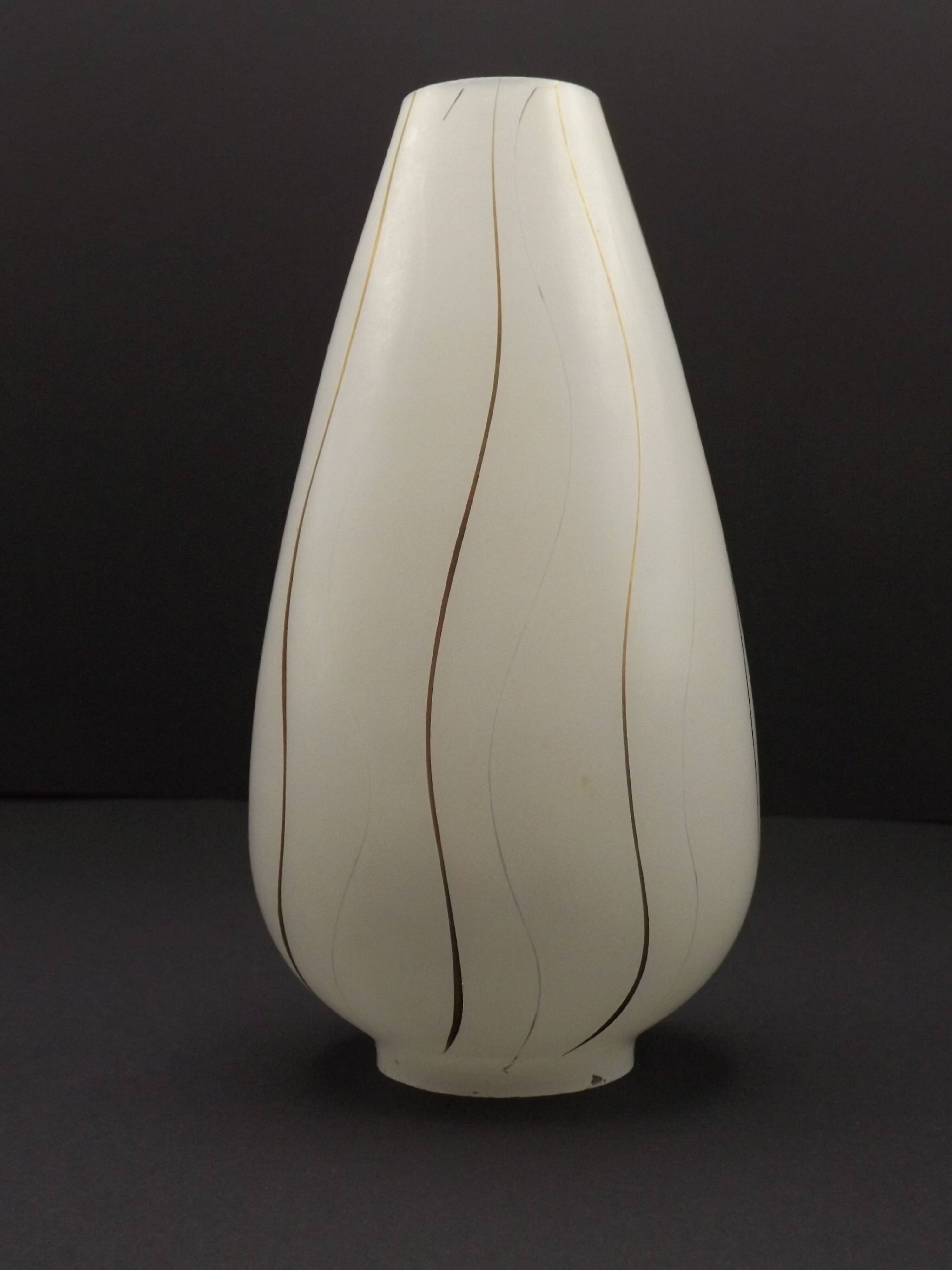 Set of 5 1960s Vintage Retro White Opaque Glass Replacement Shades