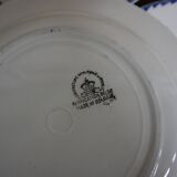 5 assiettes plates manufacture impériale royale Nimy Fabrication Belge