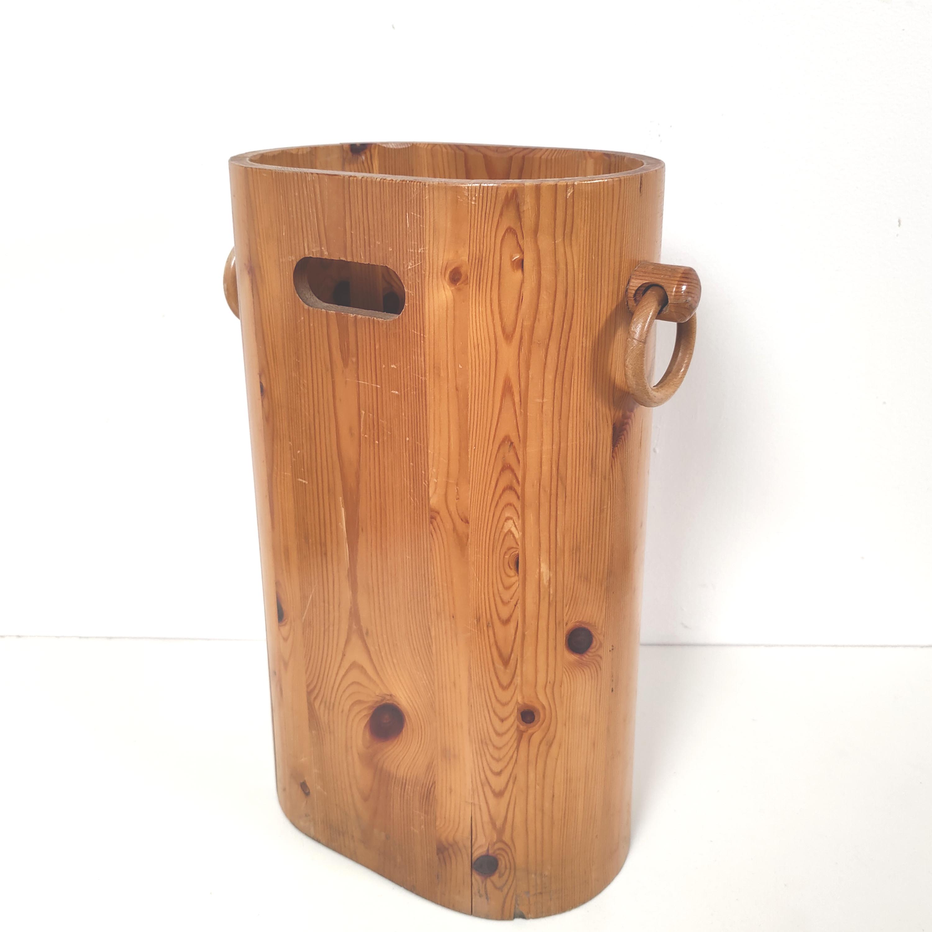 Vintage solid pine umbrella rack