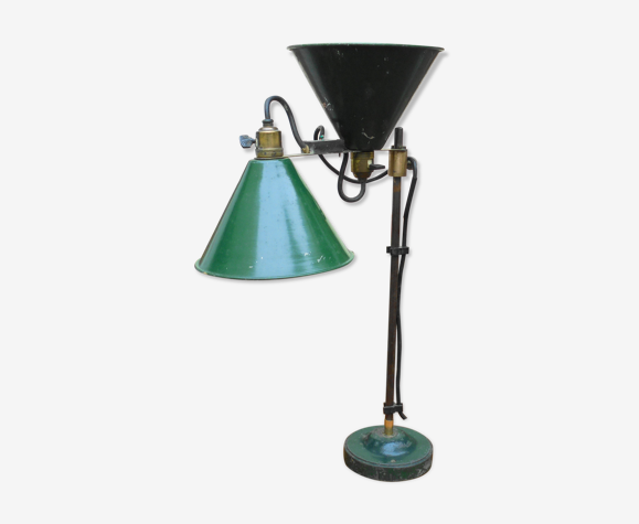 Lampe d'atelier double feux des années 50