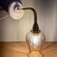 Vintage tulip angled wall light in amber glass