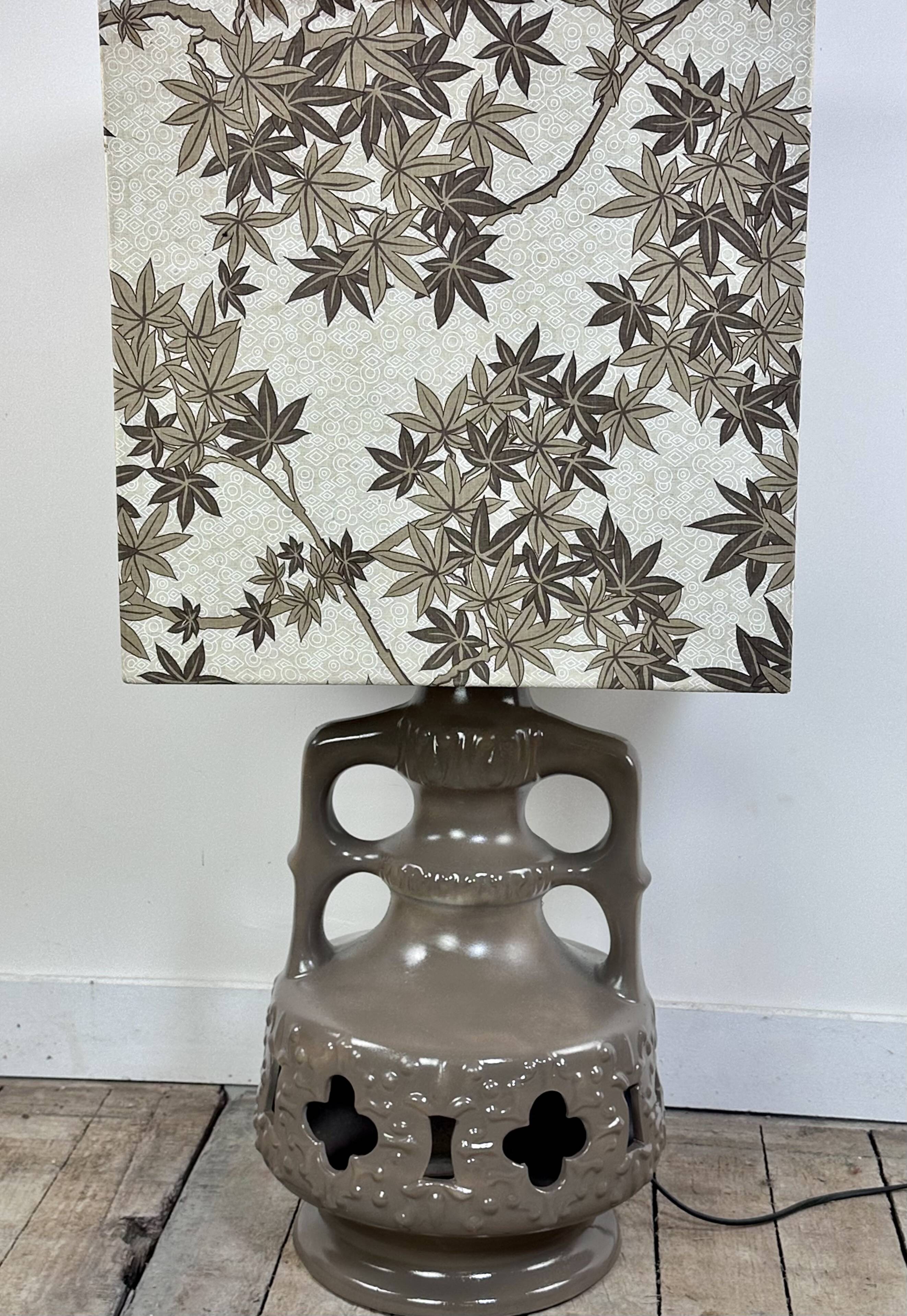 Vintage 1960s ceramic lamp by Frank Keramik