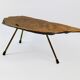 Original coffee table by Carl Aubock, large tree trunk in walnut from the mid-century, 1950s.
