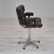 1970s, Scandinavian swivel chair, original condition, artificial leather, chrome steel.