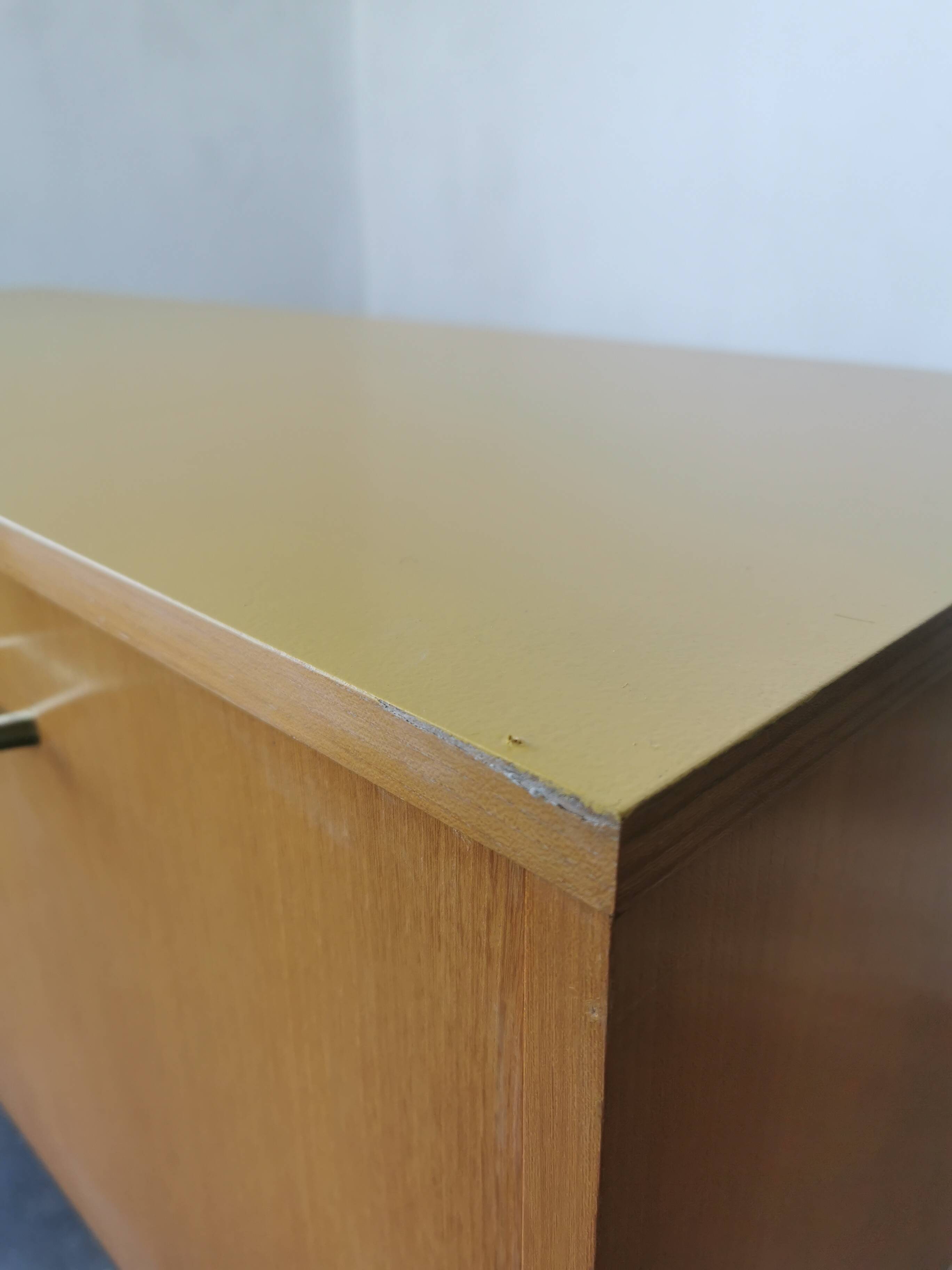 Small vintage blond wood sideboard