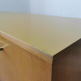Small vintage blond wood sideboard