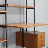 1970s Italian Teak Shelves Unit With Desk