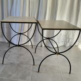 Pair of curule nesting tables