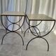 Paire de tables gigognes curules