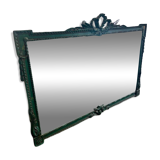 Vintage green XL mirror / wall mirror