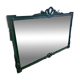 Vintage green XL mirror / wall mirror
