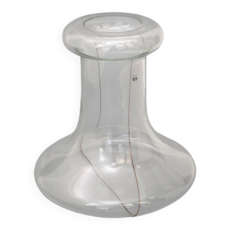 Transparent glass vase by Renato Toso for Fratelli Toso, 1970s.