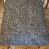 Pouf pieds compas gris banquette
