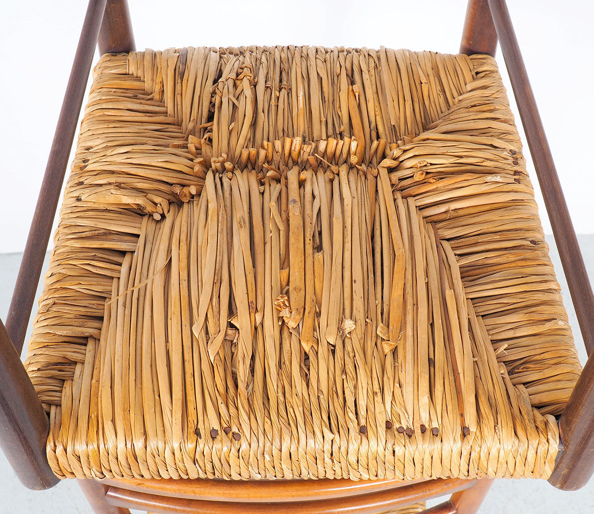 Teak and wicker dining chairs, 1960s