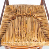 Teak and wicker dining chairs, 1960s