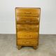 Commode chiffonnier pied compas, années 50, bois