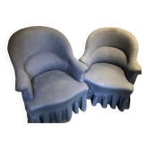 Fauteuils crapaud bleu
