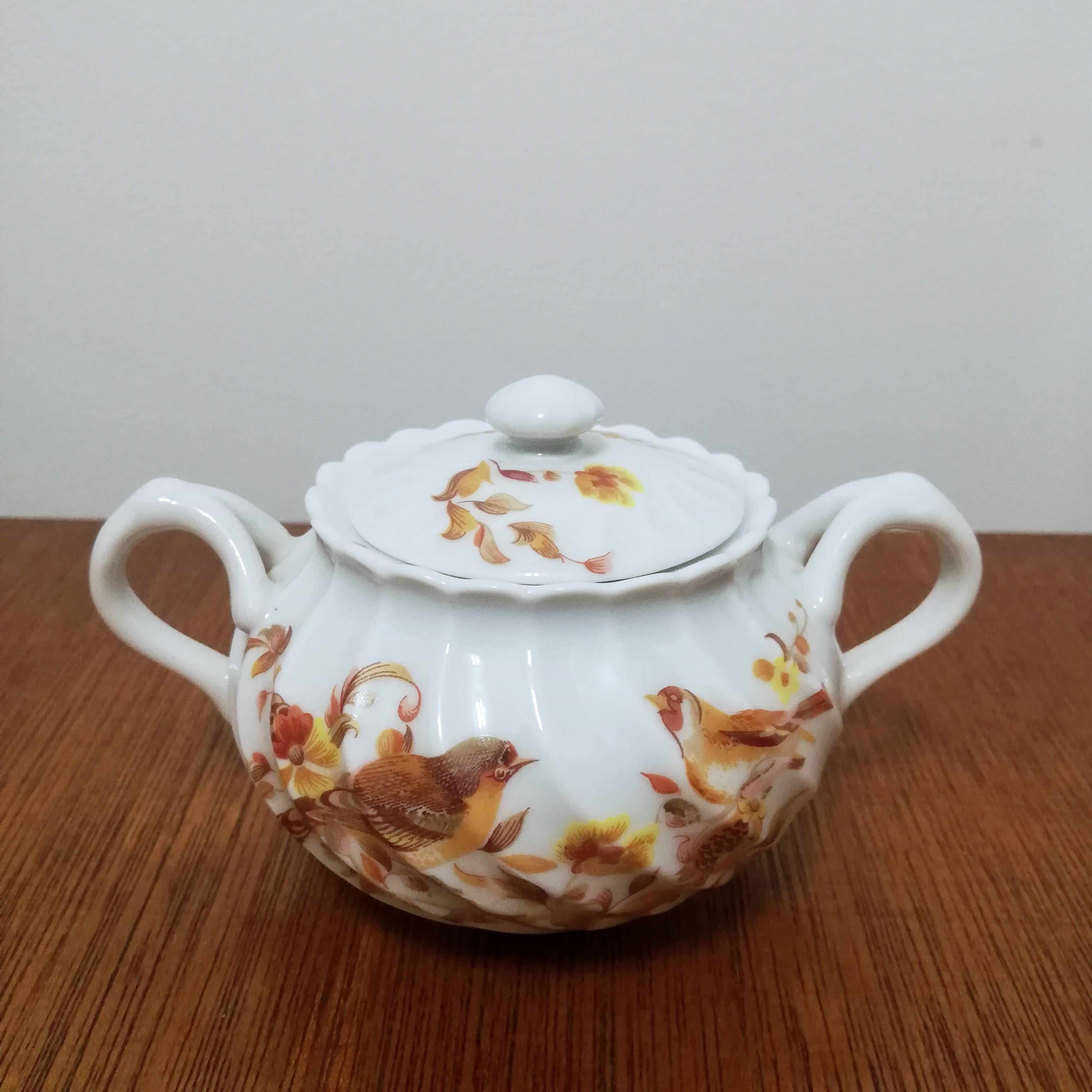 Limoges earthenware sugar bowl