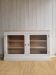 Buffet bas vitré beige et bois