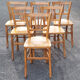 6 Luterma bistro chairs, blond wood, vintage, 50s