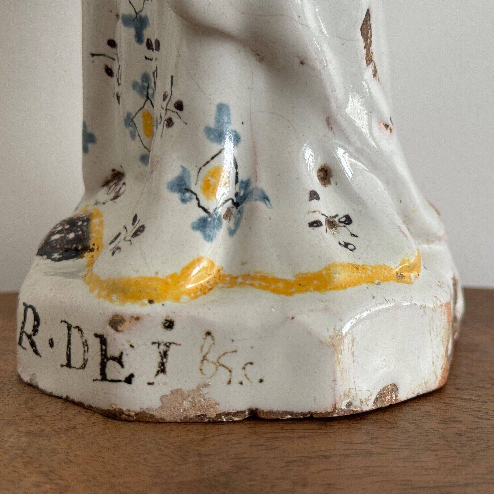 18th century earthenware Virgin Mary Mater Dei