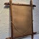 Miroir vintage en bois imitant le bambou