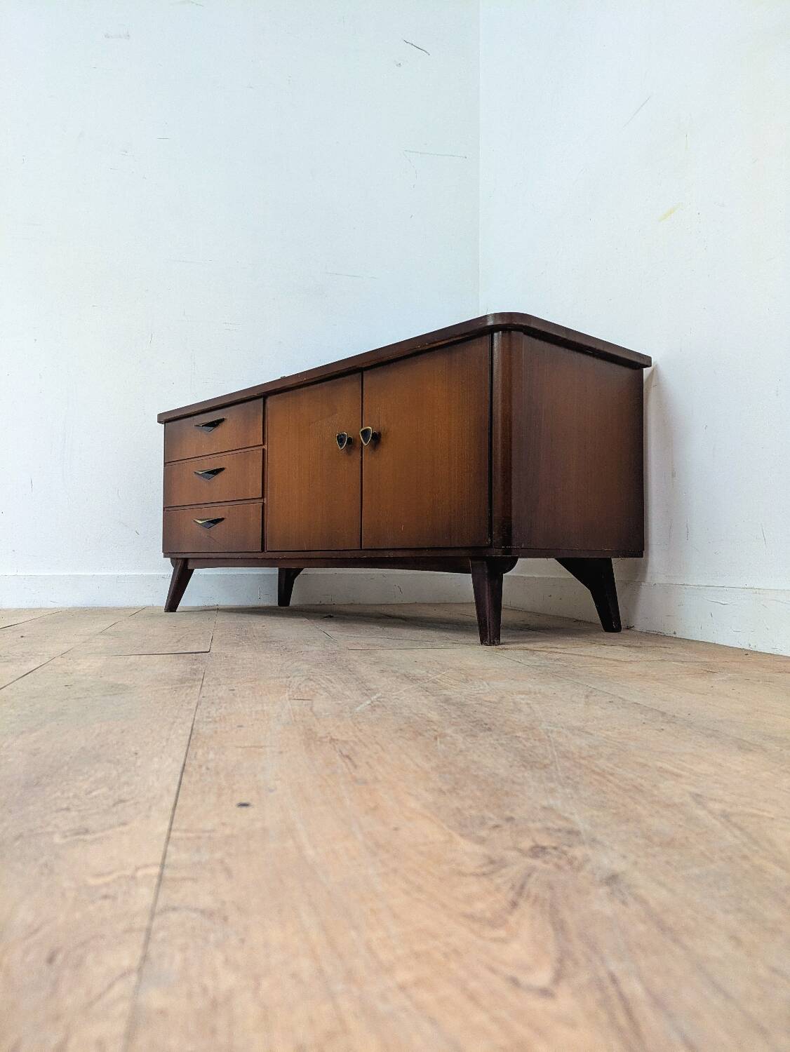 Enfilade vintage en bois meuble télé tv hifi
