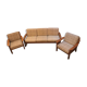 Full living room with 1 3-seater sofa and a pair of armchairs