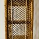 Vintage rattan and wicker shelf