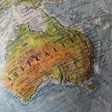 Globe in relief 70s