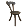 Chaise brutaliste en bois massif sculpté, vers 1950