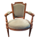 18th century Louis XVI green velvet cabriolet armchair