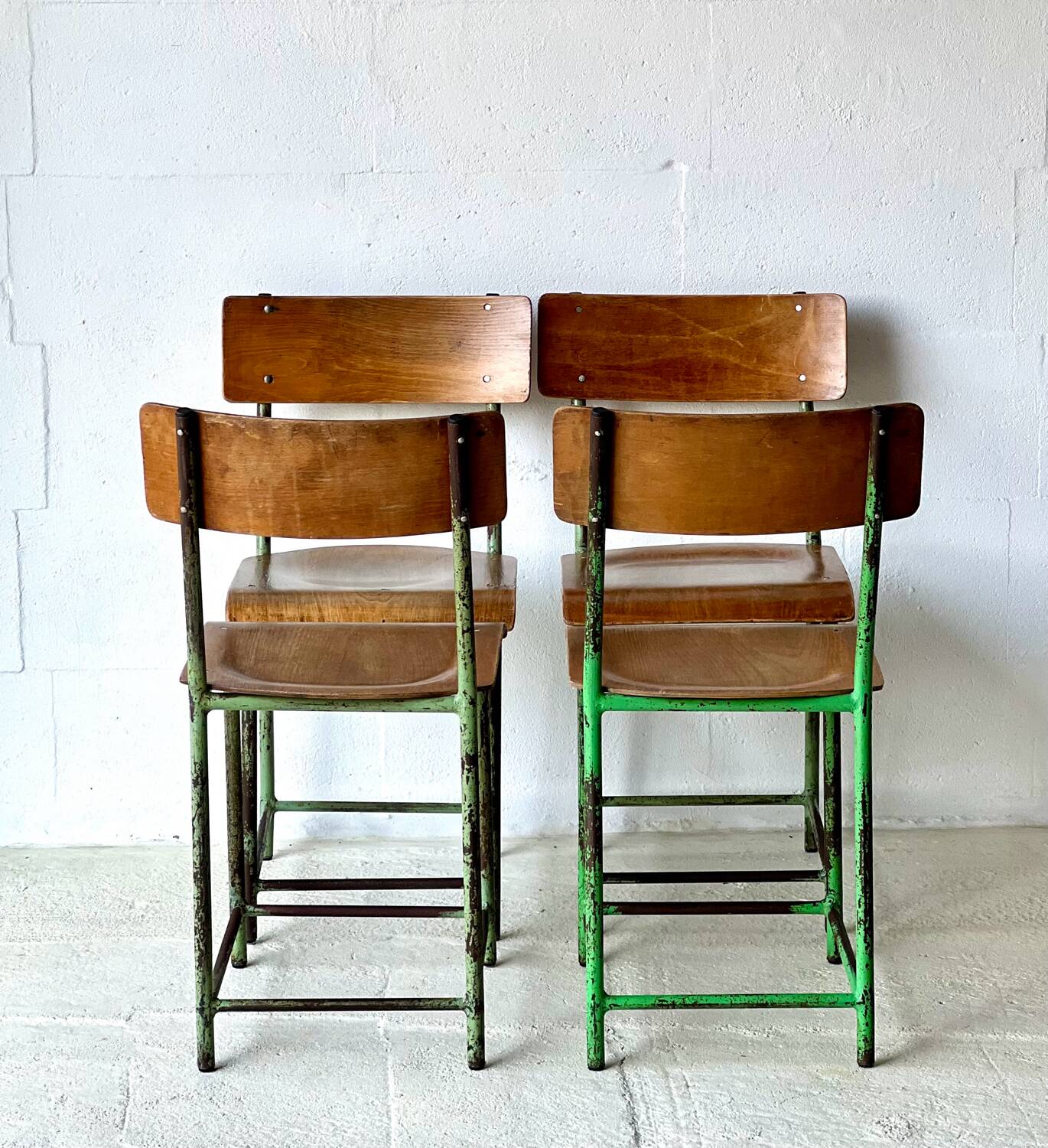 Vintage  School Chairs, set of 4