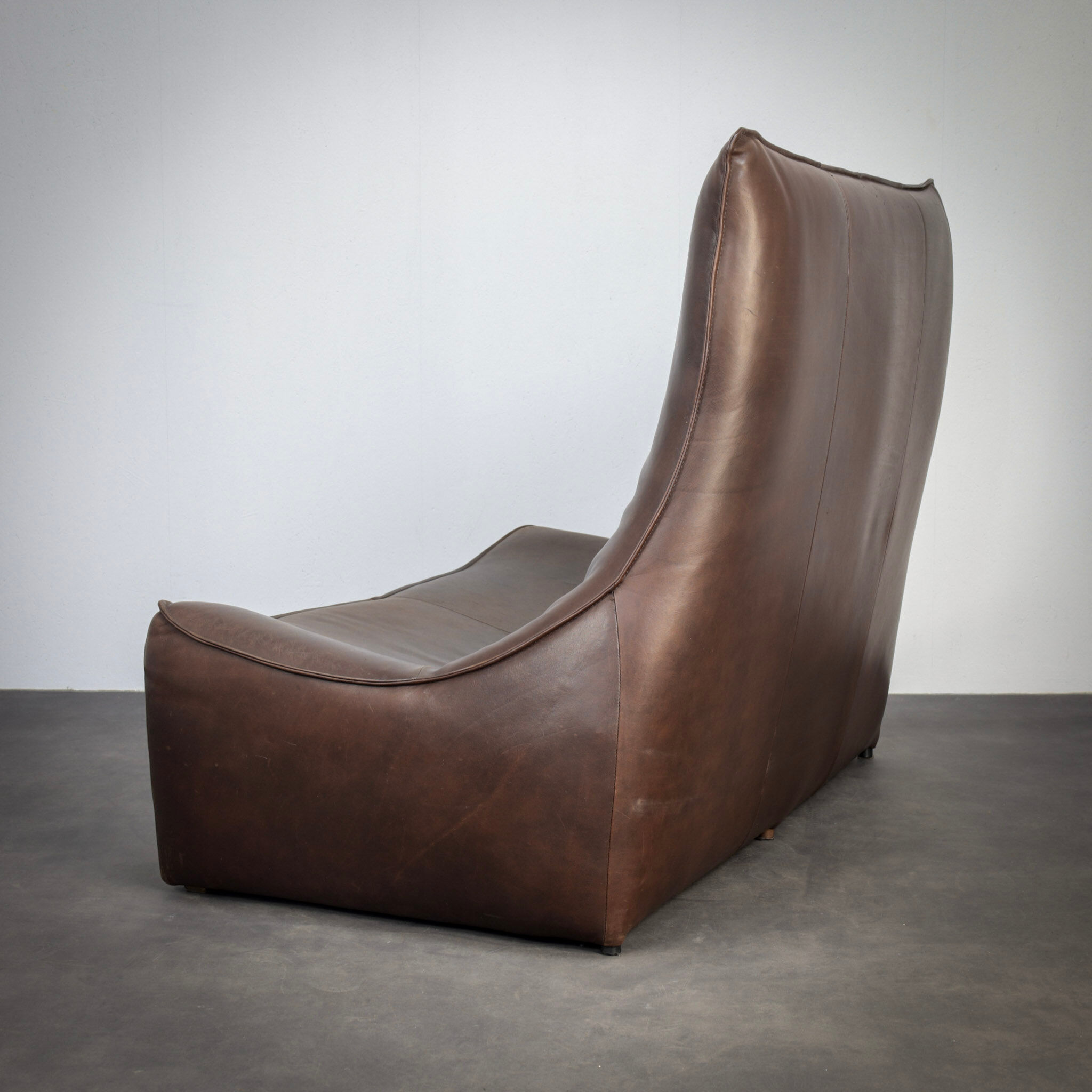 "The Rock" leather 2-seater sofa by Gerard van den Berg for Montis (1970s)