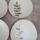 Set of 11 vintage dessert plates from Niderviller – 1970s – Capron Vallauris style