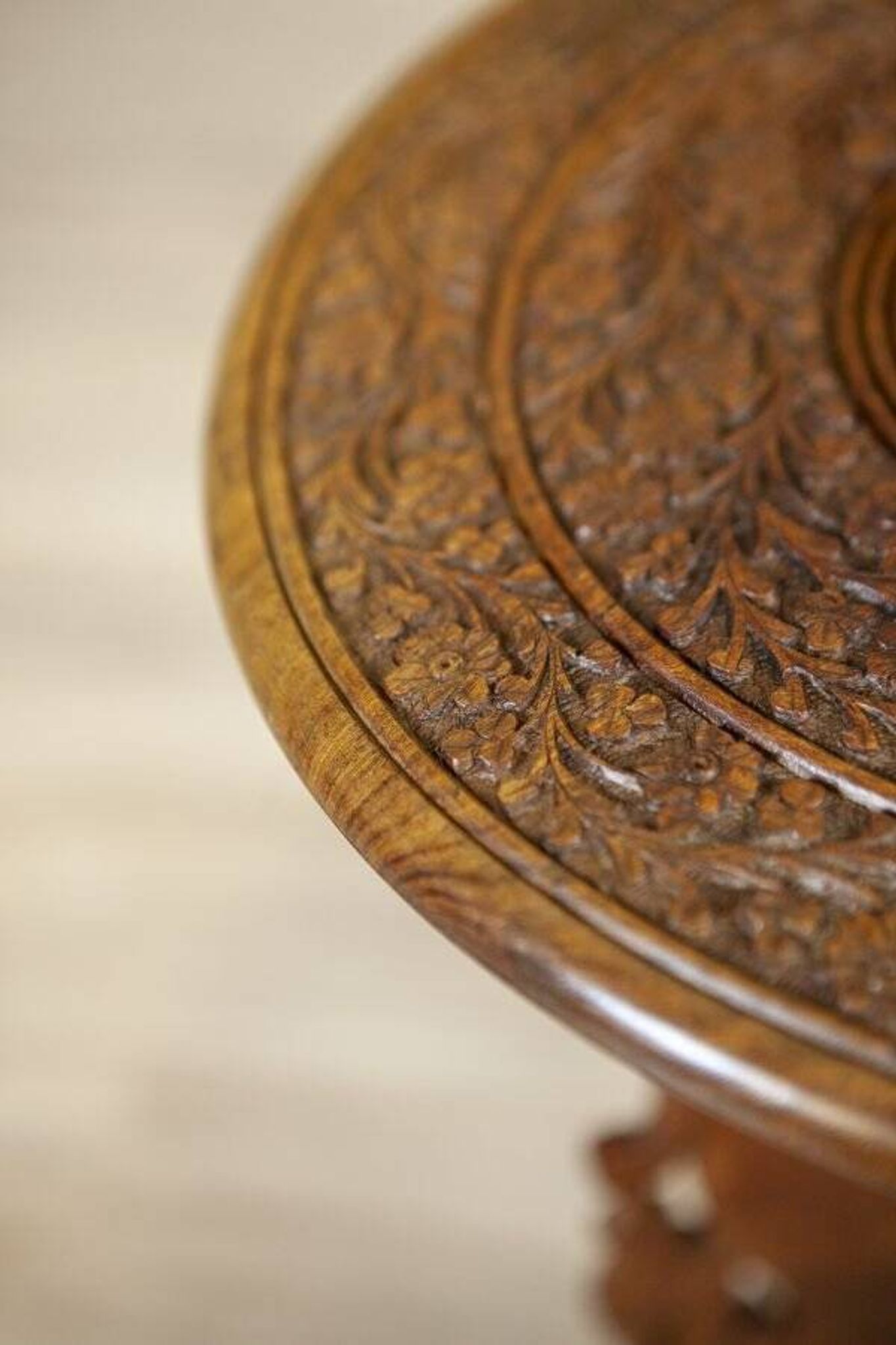 Small Early 20th Century Inlaid Side Table, 1950s